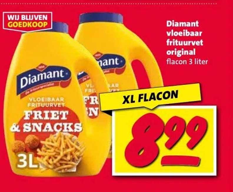 Diamant vloeibaar frituurvet original flacon 3 liter