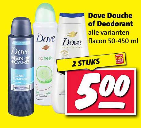 Dove Douche of Deodorant alle varianten flacon 50-450 ml