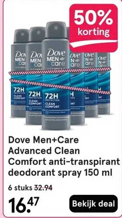 Dove Men+Care Advanced Clean Comfort anti-transpirant deodorant spray 150 ml