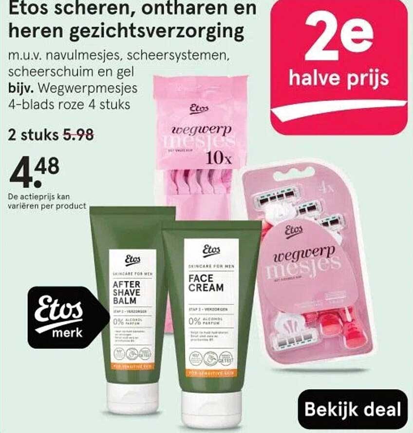 Etos scheren, ontharen en heren gezichtsverzorging