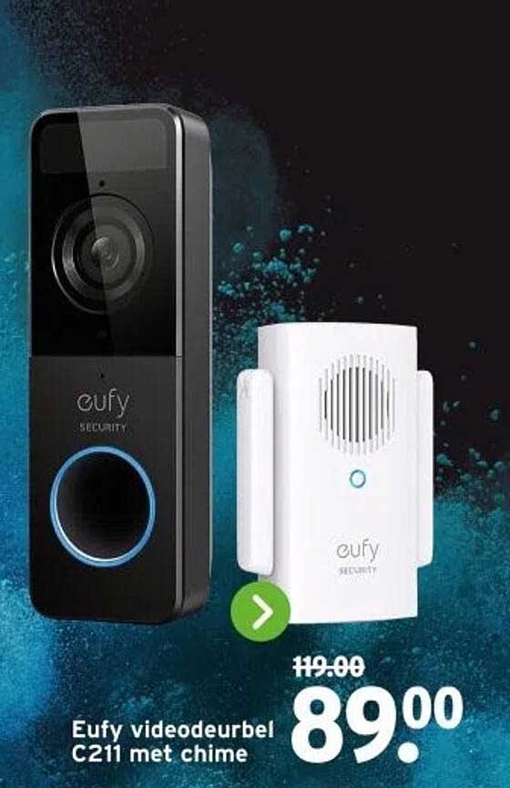 Eufy videodeurbel C211 met chime