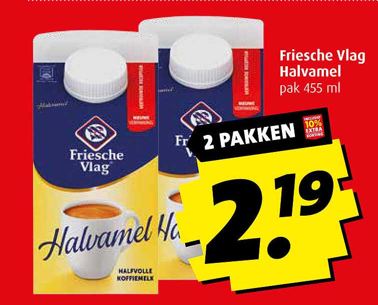Friesche Vlag Halfvol 455 ml - 2 pakken