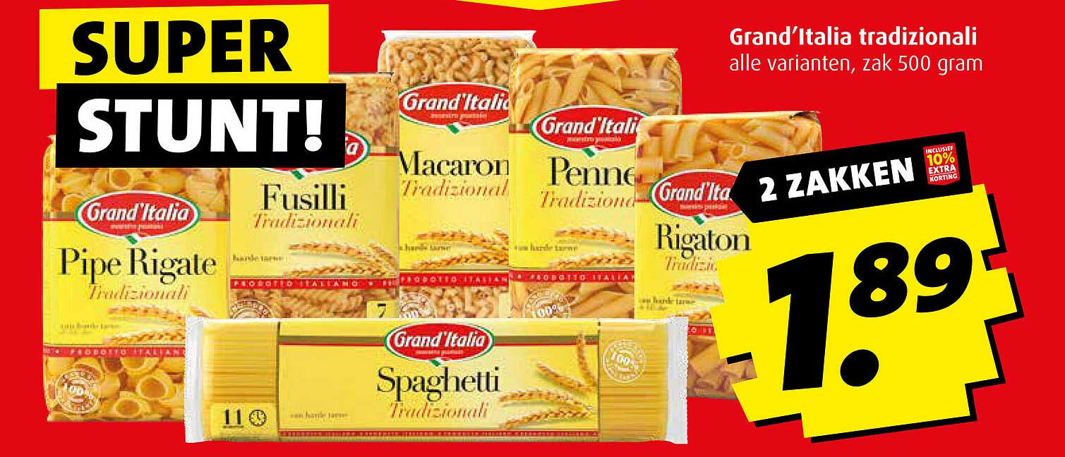 Grand'Italia tradizionali alle varianten, zak 500 gram