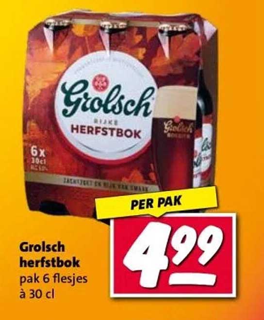 Grolsch herfstbok pak 6 flesjes à 30 cl