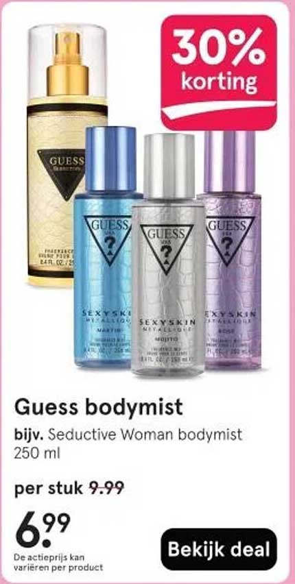 Guess bodymist bijv. Seductive Woman bodymist 250 ml