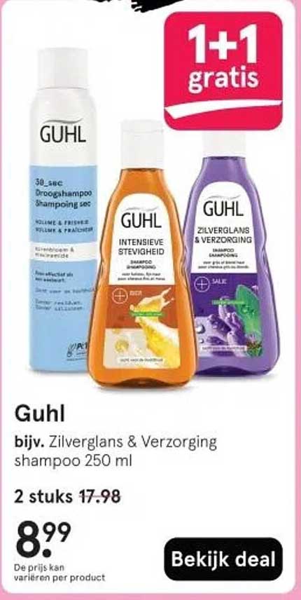 Guhl bijv. Zilverglans & Verzorging shampoo 250 ml