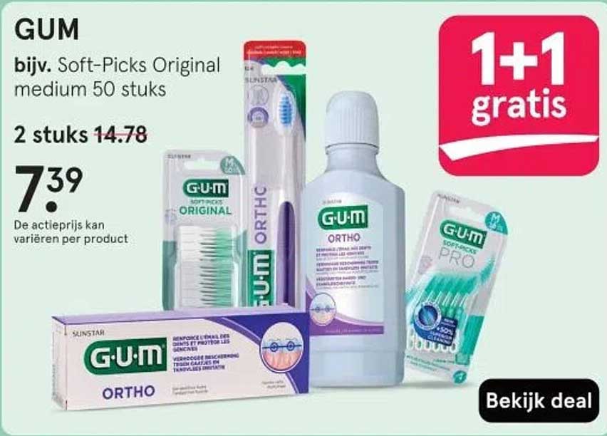 GUM bijv. Soft-Picks Original medium 50 stuks