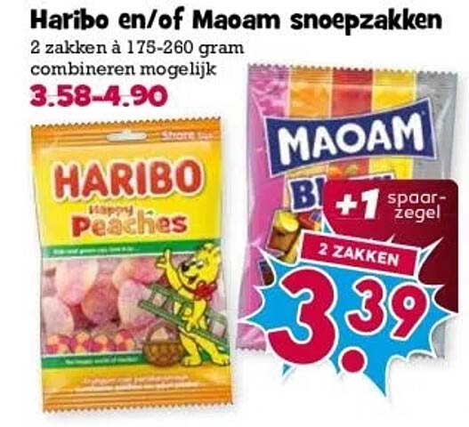 Haribo en/of Maoam snoepzakken