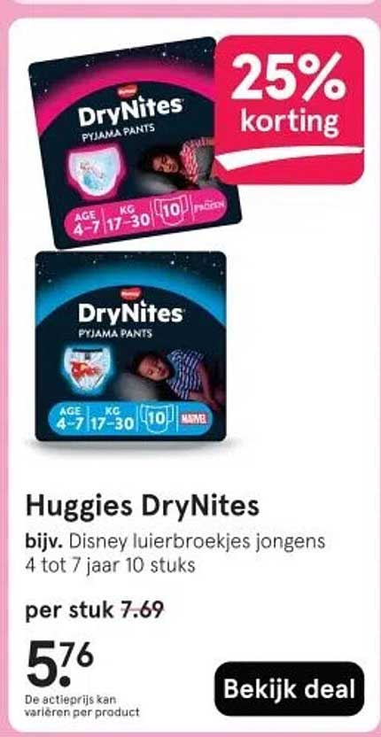 Huggies DryNites Pyjama Pants 25% korting