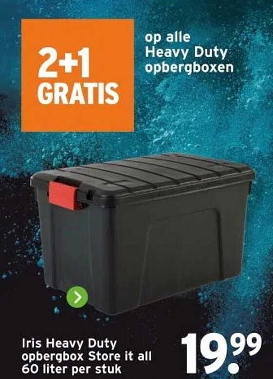 Iris Heavy Duty opbergbox Store it all 60 liter per stuk