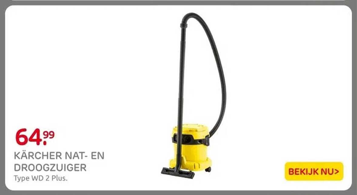 KÄRCHER NAT- EN DROOGZUIGER Type WD 2 Plus.