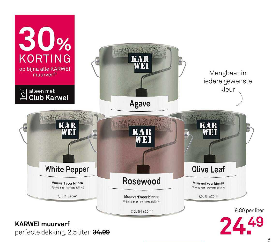 KARWEI muurverf perfecte dekking, 2.5 liter