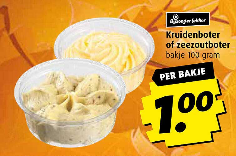 Kruidenboter of zeezoutboter bakje 100 gram