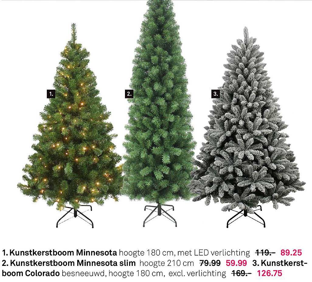 Kunstkerstboom Minnesota hoogte 180 cm, met LED verlichting