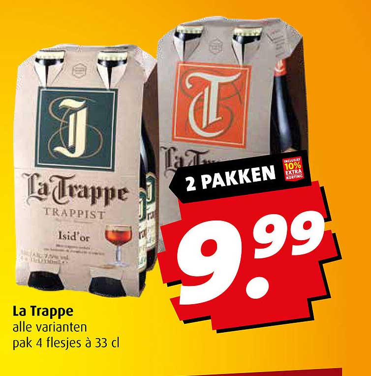 La Trappe alle varianten pak 4 flesjes à 33 cl