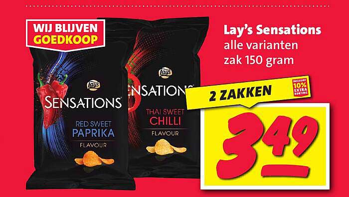 Lay's Sensations alle varianten zak 150 gram