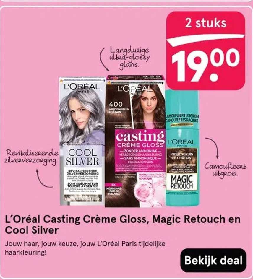 L’Oréal Casting Crème Gloss, Magic Retouch en Cool Silver