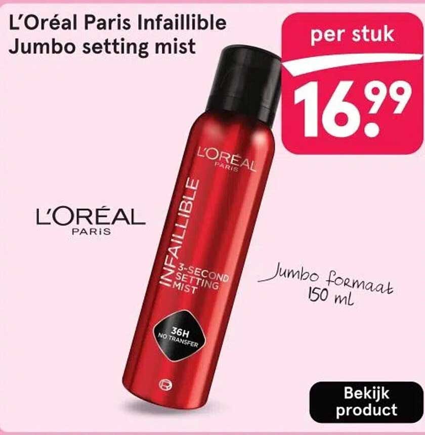 L’Oréal Paris Infaillible Jumbo setting mist
