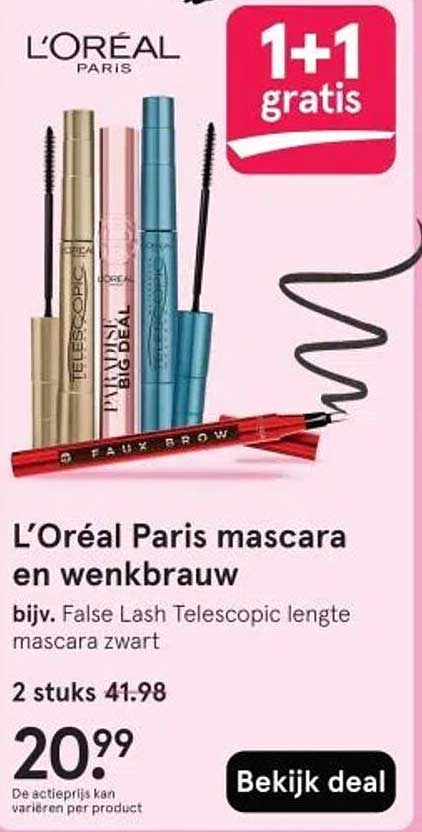 L’Oréal Paris mascara en wenkbrauw