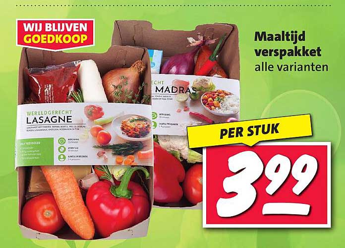 Maaltijd verspakket alle varianten