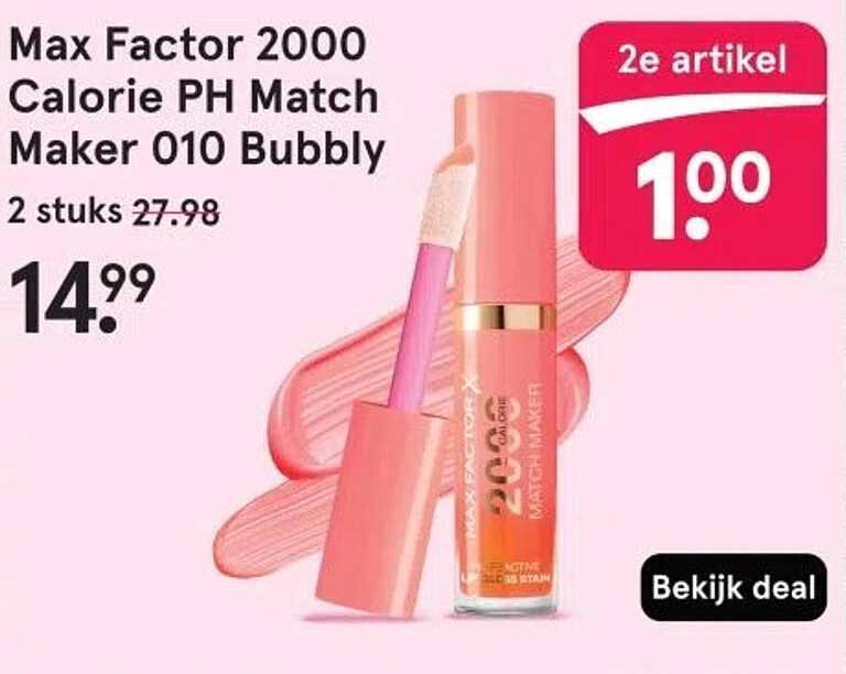 Max Factor 2000 Calorie PH Match Maker 010 Bubbly