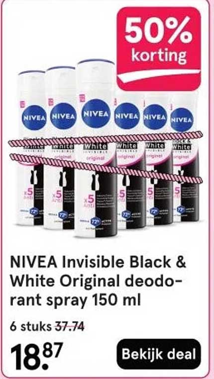 NIVEA Invisible Black & White Original deodorant spray 150 ml