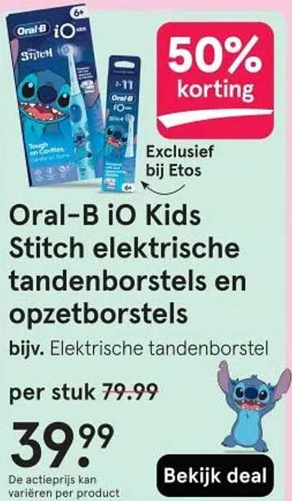 Oral-B iO Kids Stitch elektrische tandenborstels en opzetborstels