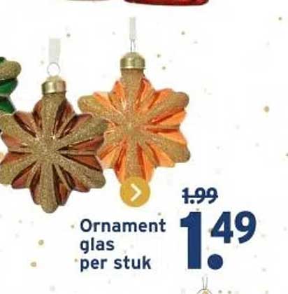 Ornament glas per stuk