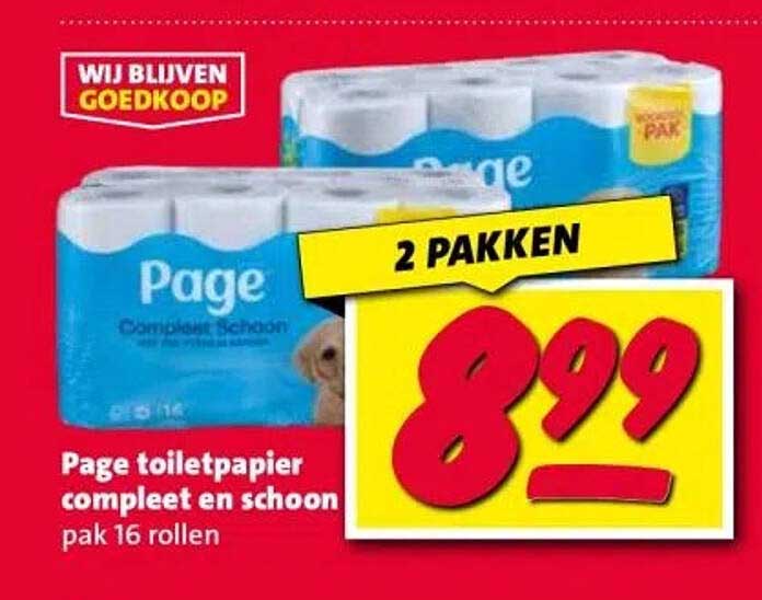 Page toiletpapier compleet en schoon