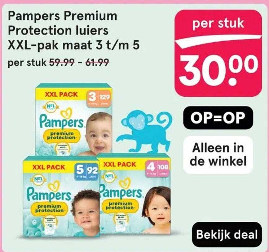 Pampers Premium Protection luiers XXL-pak maat 3 t/m 5