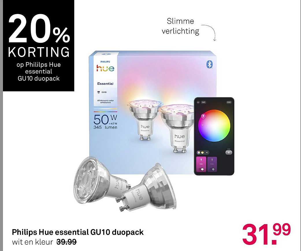 Philips Hue essential GU10 duopack