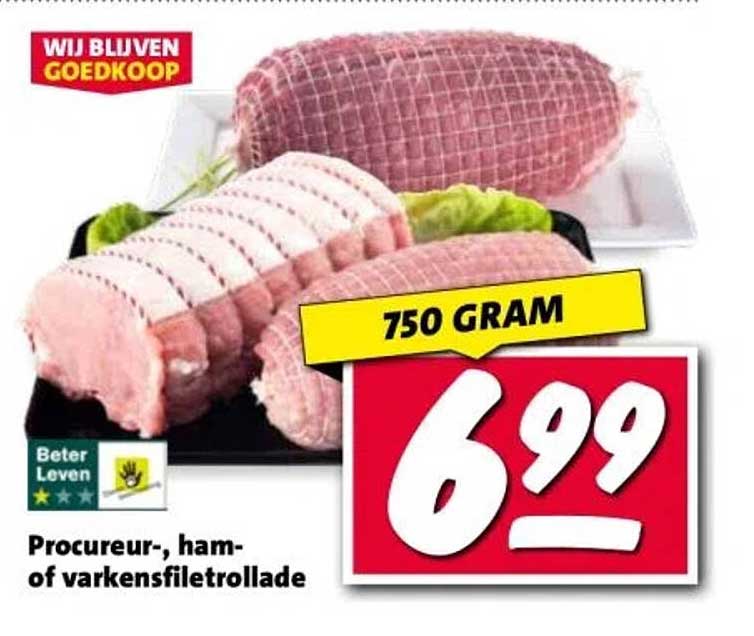 Procureur-, ham- of varkensfiletrollade