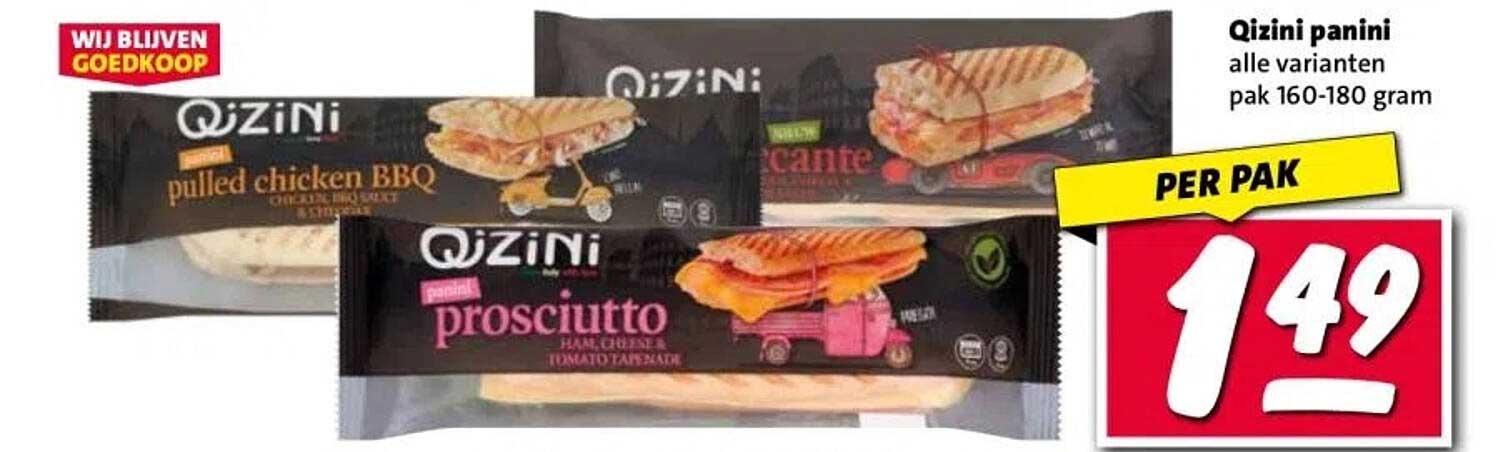 Qizini panini alle varianten pak 160-180 gram