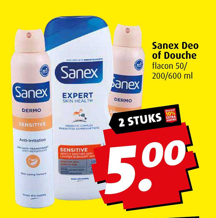 Sanex Deo of Douche flacon 50/200/600 ml