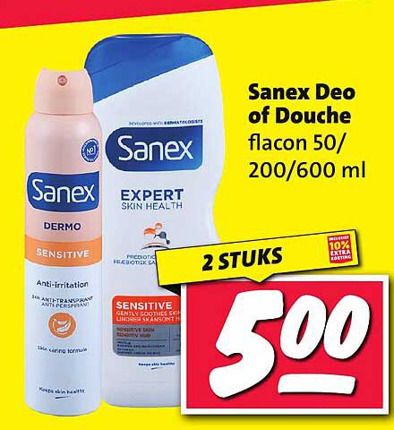 Sanex Deo of Douche flacon 50/200/600 ml