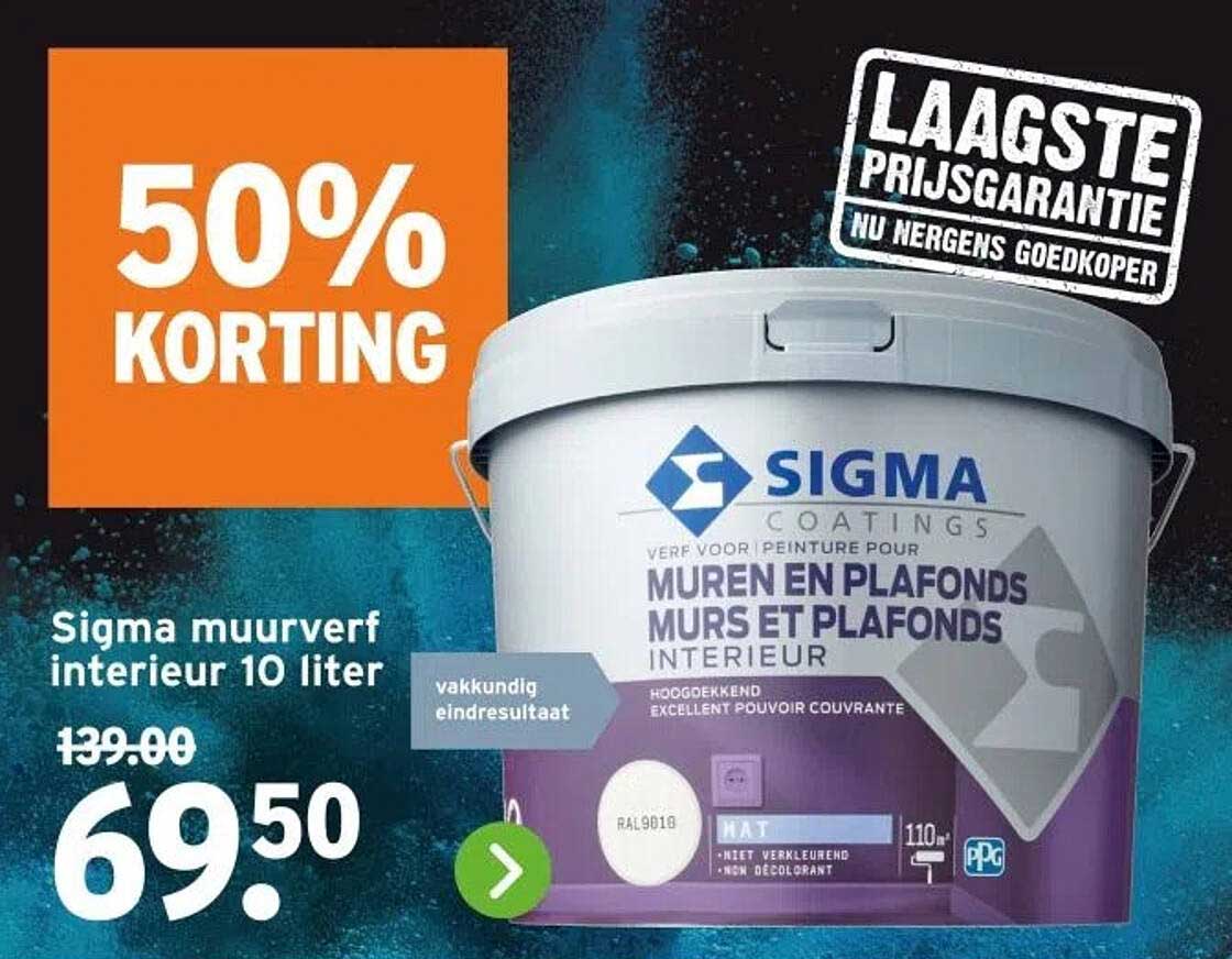 Sigma muurverf interieur 10 liter