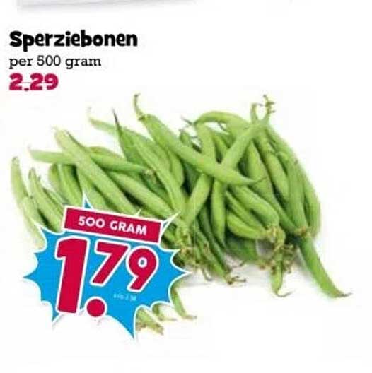 Sperziebonen per 500 gram