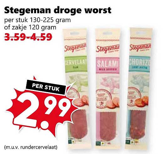 Stegeman droge worst