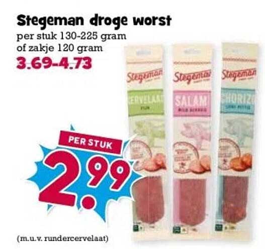 Stegeman droge worst