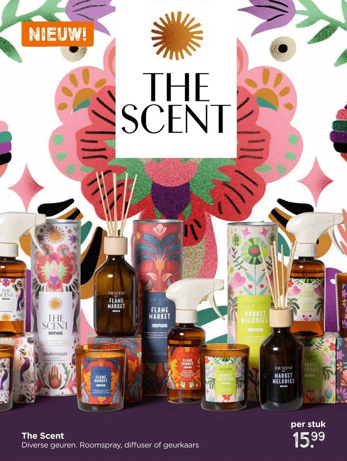 The Scent - Diverse geuren. Roomspray, diffuser of geurkaars.