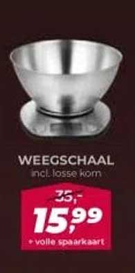 WEEGSCHAAL incl. losse kom