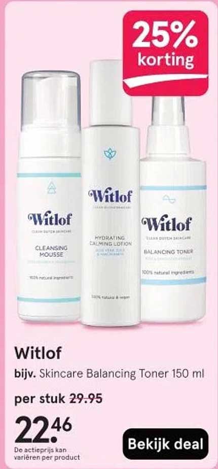 Witlof bijv. Skincare Balancing Toner 150 ml