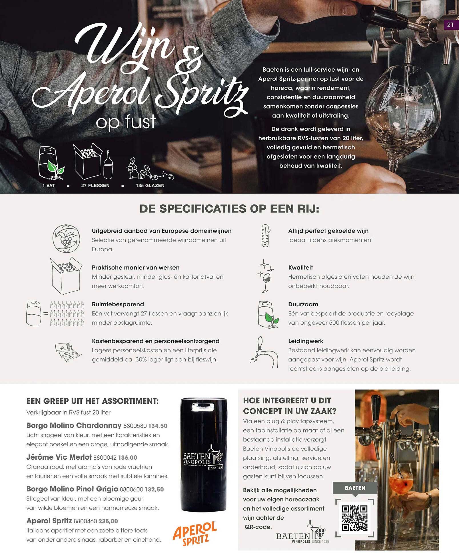 Wijn & Aperol Spritz op fust