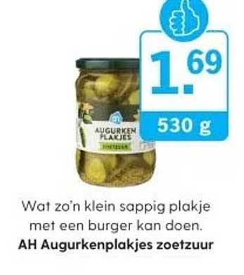 AH Augurkenplakjes zoetzuur