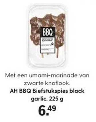 AH BBQ Biefstukspies black garlic, 225 g