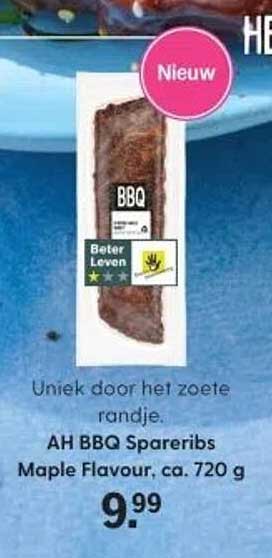 AH BBQ Spareribs Maple Flavour, ca. 720 g