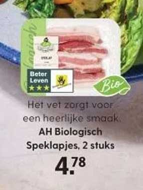 AH Biologisch Speklapjes, 2 stukken