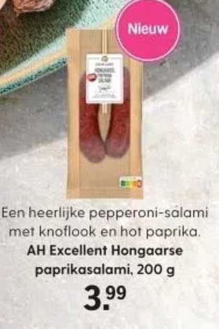 AH Excellent Hongaarse paprikasalami, 200 g