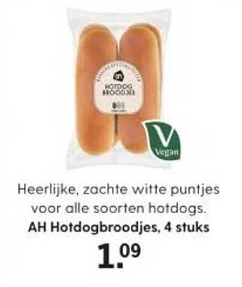 AH Hotdogbroodjes, 4 stuks