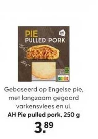 AH Pie pulled pork. 250 g